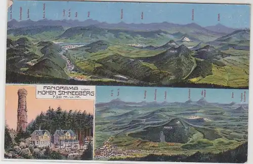47186 Mehrbild Ak Panorama vom Hohen Schneeberg 1921