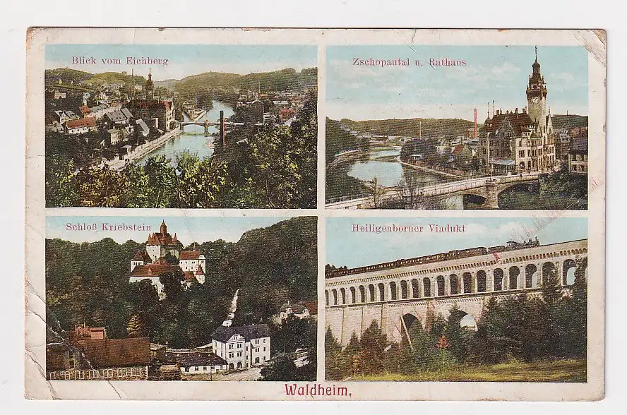 47126 Mehrbild Ak Waldheim Stadtansichten 1910