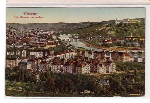 47111 Ak Würzburg vu de Steinberg 1921