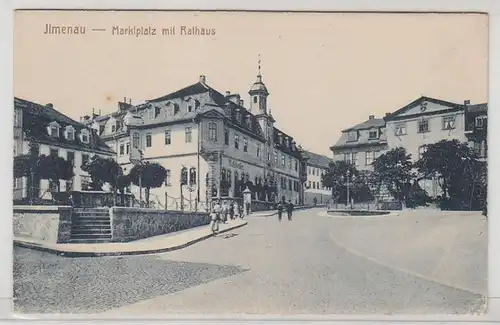 47063 Ak Ilmenau Marché avec hôtel de ville vers 1910