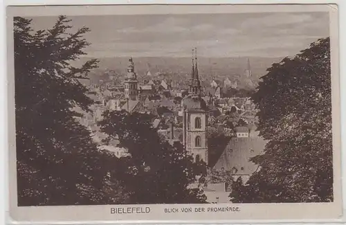 46943 Ak Bielefeld Blick von der Promenade 1916