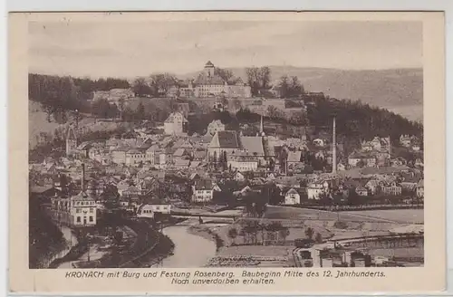 46928 Ak Kronach mit Burg und Festung Rosenberg 1933