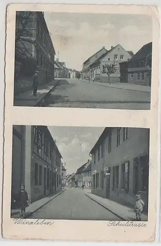 46925 Mehrbild Ak Wanzleben Schulstrasse 1946