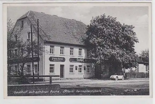46898 Ak Gruß aus Taura Fleischerei, Gasthof zur schönen Buche um 1930