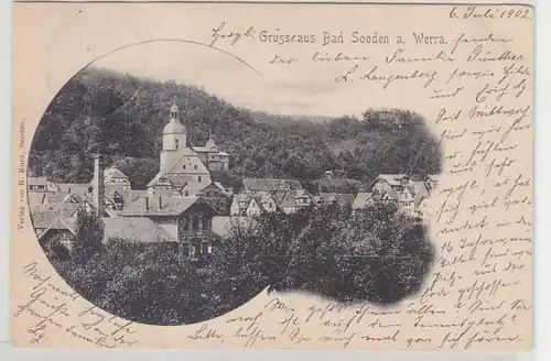 46893 Ak Gruss de Bad Souden a. Werra 1902