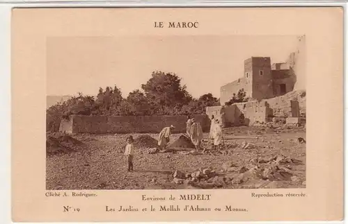 46855 Ak d'un légionnaire étranger allemand du Maroc Midelt Vue locale 1927