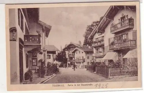 46834 Ak Tegernsee Partie in der Rosenstrasse 1925