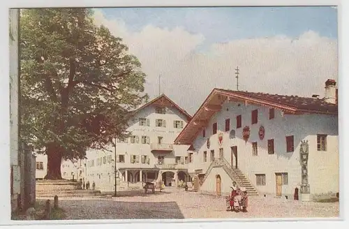 46831 Ak Reutte in Tirol Rathaus und Hotel Hirsch um1910