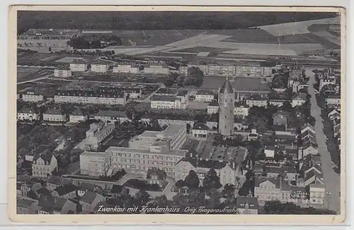 46825 Ak Zwenkau mit Krankenhaus, Orig. Fliegeraufnahme 1939