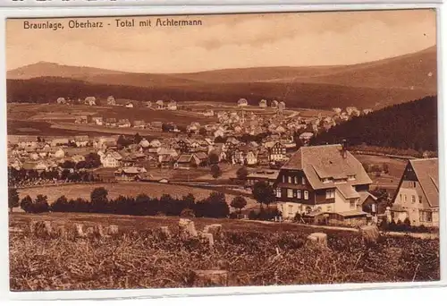 46807 Ak Braunlage Oberharz Total mit Achtermann um 1930