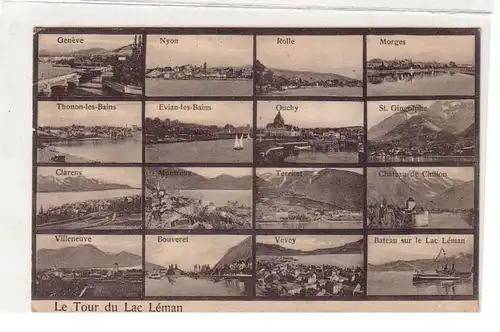 46800 Mehrbild Ak Le Tour du Lac Léman (Genfer See) 1908