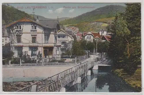 46776 Ak Bad Lauterberg Partie am Scholbenwehr um 1920