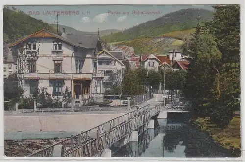 46776 Ak Bad Lauterberg Partie am Scholbenwehr vers 1920