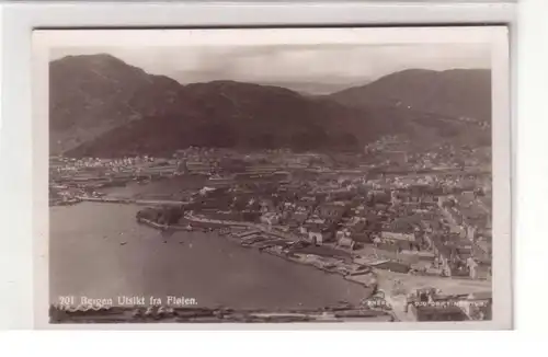 46770 Foto Ak Bergen Norwegen Utsigt fra Fløien um 1940