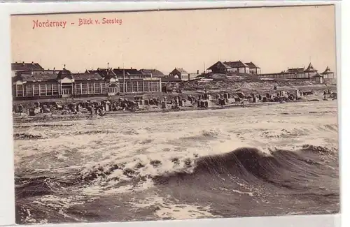 46730 Ak Norderney Blick vom Seesteg um 1910