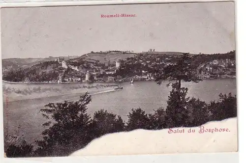 46722 Ak Salut du Bosphore Bosporus Türkei Roumeli Hissar um 1900