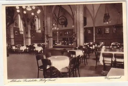 46719 Ak Düsseldorf Gastät "Saint Esprit" Salle d'armoiries vers 1930