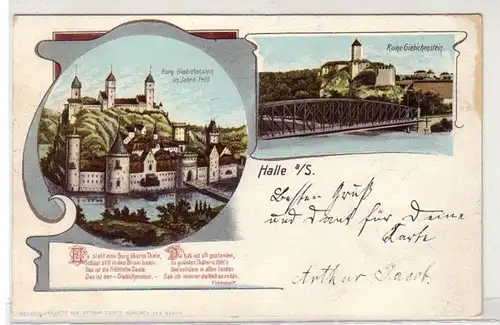46713 Mehrbild Ak Halle a.S. Burg Giebichenstein 1905