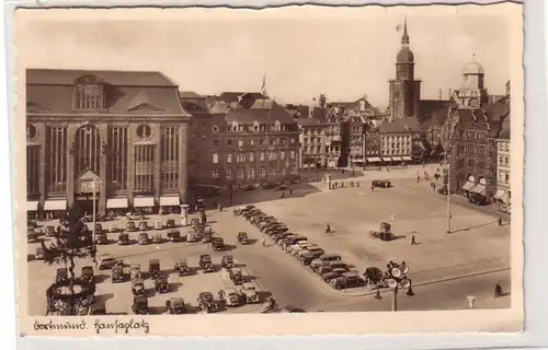 46681 Ak Dortmund Hansaplatz mit Autos 1939