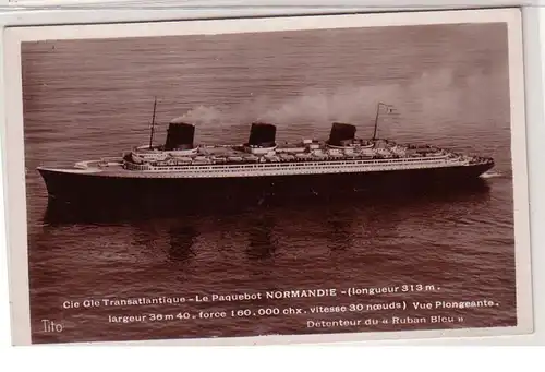 46653 Ak französischer Postdampfer "Normandie" um 1920