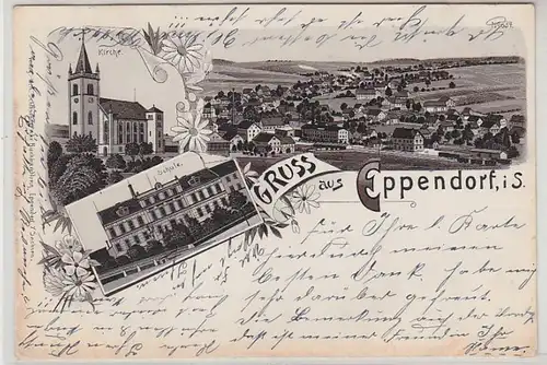 46648 Ak Lithographie Gruß aus Eppendorf in Sa. 1904