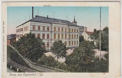46647 Ak Gruss aus Eppendorf in Sachsen Schule um 1910
