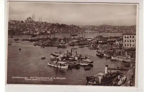 46645 Ak Contantinople Türkei Hafenansicht um 1930