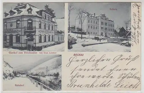 46629 Mehrbild Ak Bockau Gasthof zum Reichsadler 1904