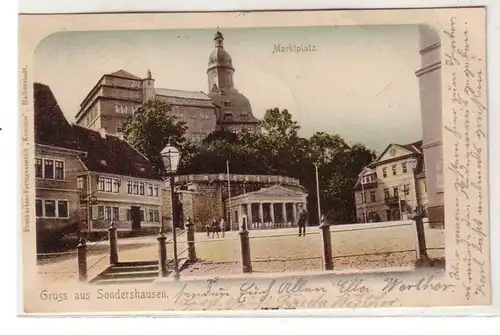 46604 Ak Salutation de Sponsorshausen Marktplatz 1901