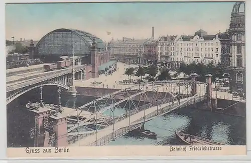 46582 Ak Gruss de Berlin Gare de Friedrichstrasse vers 1910
