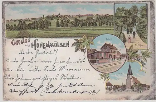 46575 Ak Lithographie Gruß aus Hohenmölsen 1899