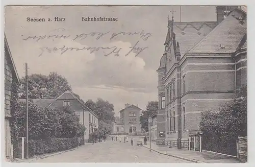 46547 Feldpost Ak Seesen am Harz Bahnhofstraße 1916