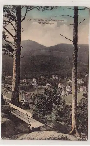 46518 Ak Blick von Heidelberg auf Krummhübel Schneekoppe