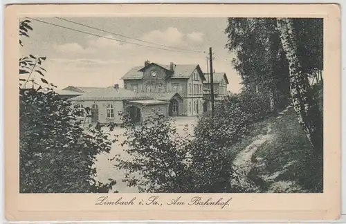 46511 Ak Limbach in Sa. am Bahnhof um 1920