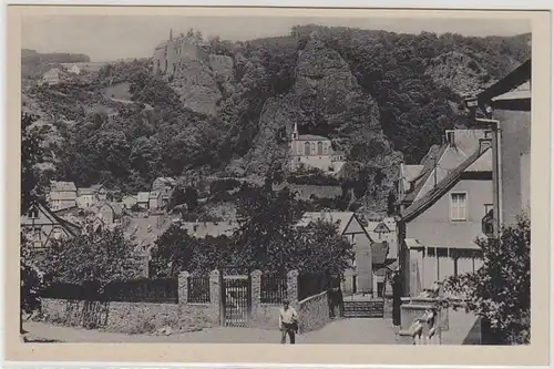 46479 Ak Oberstein a.d. Eglise rocheuse et château proche vers 1930