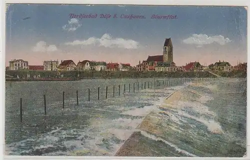 46468 Ak Nordseebad Döse bei Cuxhaven Sturmflut 1926