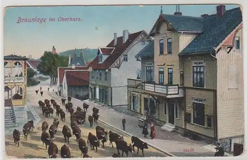 46469 Feldpost Ak Braunlage Oberanz Sieglings Hotel 1915