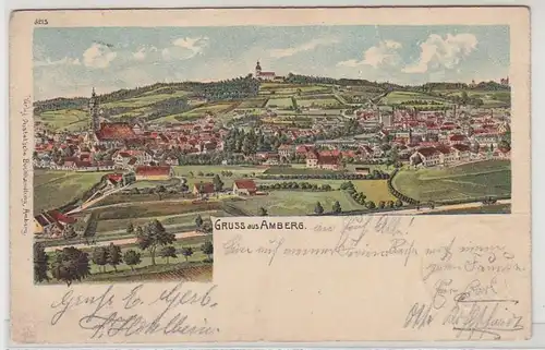 46464 Ak Lithographie Greuss d'Amberg 1901