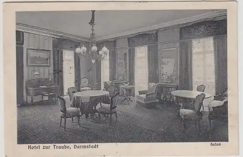 46460 Ak Darmstadt Hotel zur Traube Salon 1917