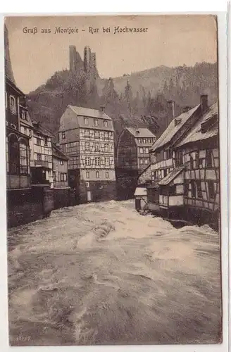 46452 Ak Salutation de Montjoie Rur en cas d'inondation 1919