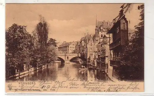 46439 Ak Nürnberg Maxbrücke 1905