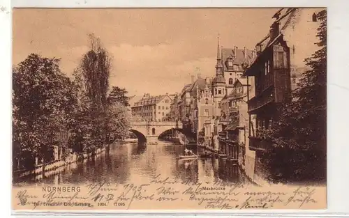 46439 Ak Nuremberg Maxbrücke 1905