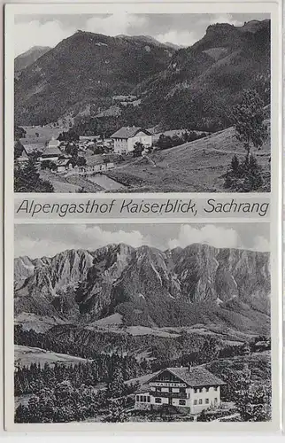 46404 Multiages Ak Sachrang Alpengasthof Kaiserblick 1930