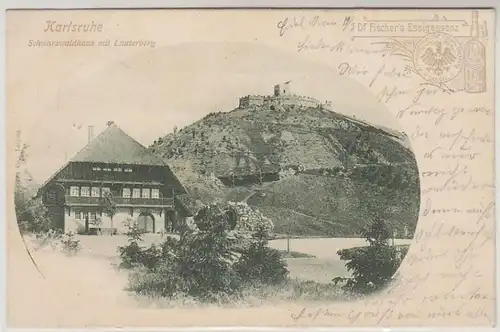 46396 Ak Karlsruhe Schwarzwaldhaus mit Lauterberg 1903
