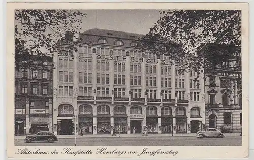 46375 Ak Alsterhaus die Kaufstätte Hamburgs am Jungfernensgart 1949