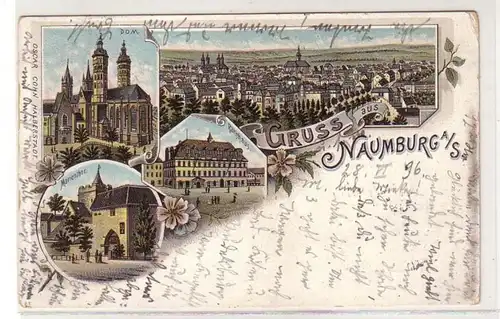 46374 Ak Litho Gruss aus Naumburg Marienthor usw. 1906