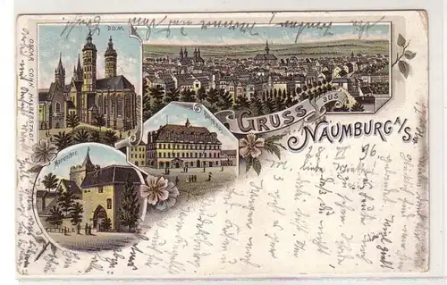 46374 Ak Litho Gruss de Naumburg Marienthor, etc. 1906