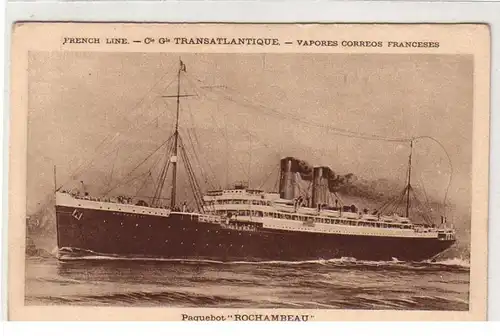 46365 Ak französischer Postdampfer "Rochambeau" um 1920