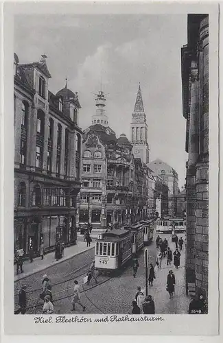 46353 Ak Kiel Fleethorn et Tour de l'Hôtel de Ville 1943