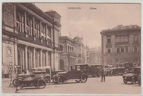 46338 Ak Hamburg Bourse avec des voitures avant 1930